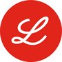 Rotes Logo mit einem stilisierten weißen "L" in der Mitte.